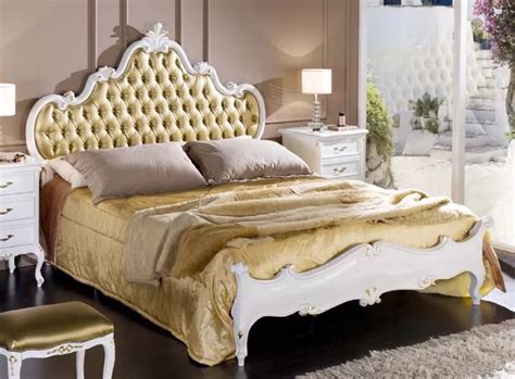 Casa Padrino Luxus Barock Doppelbett Gold Wei Prunkvolles