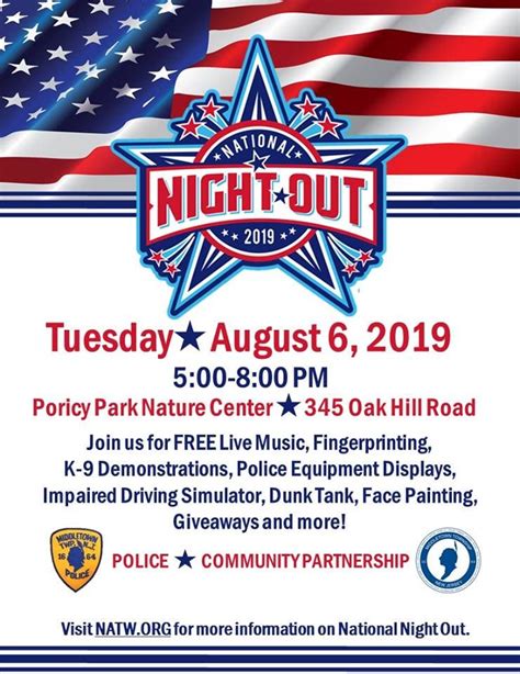 Come To National Night Out In Middletown Tuesday Night Middletown Nj