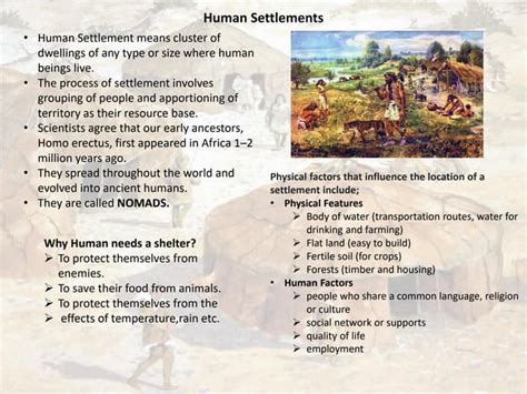 Human settlement | PPT