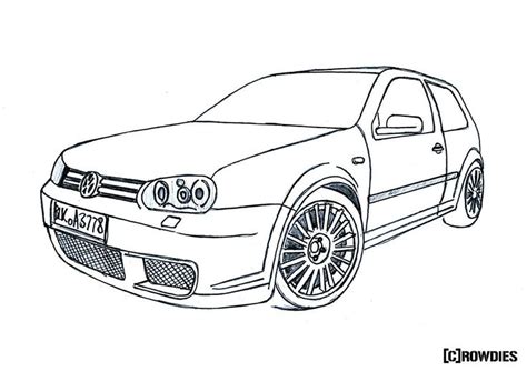 Volkswagen Golf Colouring Pages Barry Morrises Coloring Pages