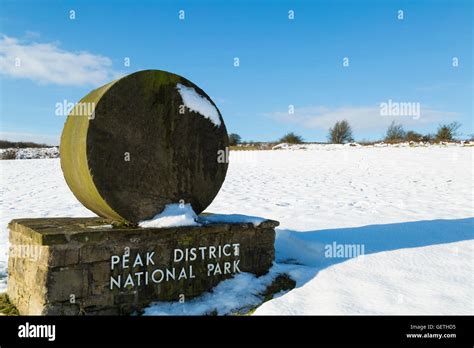 Entrance to the Peak District National Park near Sheffield Stock Photo ...