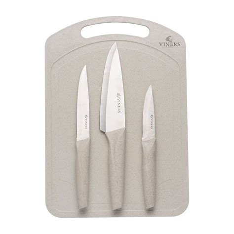 Ripley SET 3 CUCHILLOS CON TABLA ORGANIC