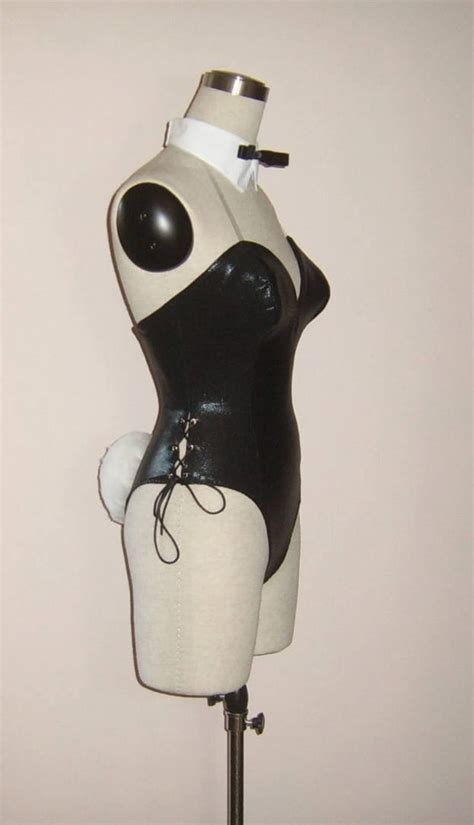 Custom Playboy Bunny Suit Stretch Bodysuit Bunny Costume Etsy