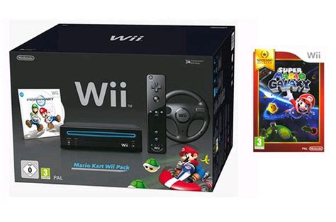 Consoles Wii Nintendo WII NOIRE MARIO KART VOLANT MARIO GALAXY 3615170