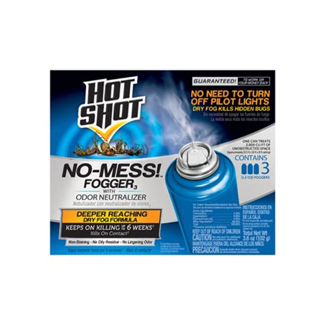 HOT SHOT HG 20177 No Mess Fogger With Odor Neutralizer 2000 Cu Ft Coverage Area Light Yellow