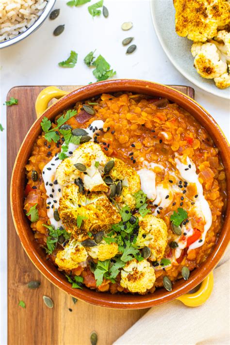 Roasted Cauliflower Dahl Nourishing Amy