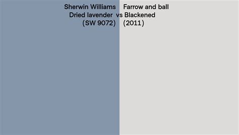 Sherwin Williams Dried Lavender SW 9072 Vs Farrow And Ball Blackened