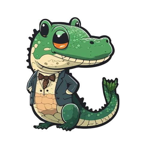 Premium Vector | Cute alligator cartoon style