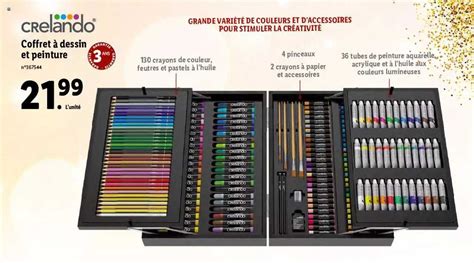 Promo Coffret à Dessin Et Peinture Crelando chez Lidl iCatalogue fr