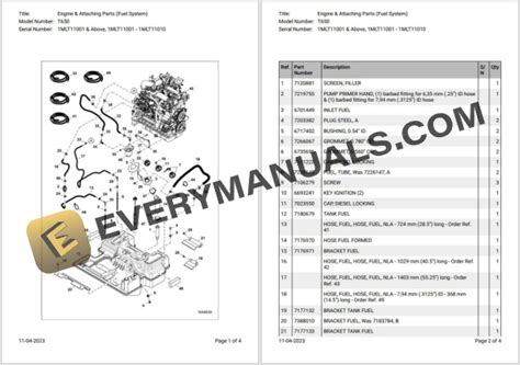 Bobcat T650 1MLT11001 & Above Parts Catalog