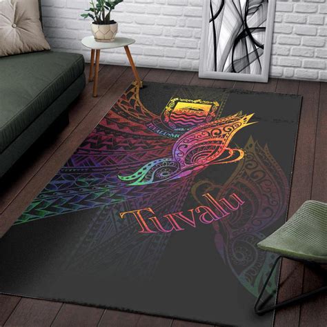 Tuvalu Area Rug Butterfly Polynesian Style