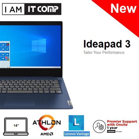 Lenovo Ideapad 3 14ada05 81w0002fmj 81w0002gmj 14 Laptop Abyss Blue Platinum Grey Athlon