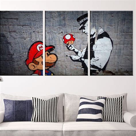 Banksy Street Art Super Mario Etsy