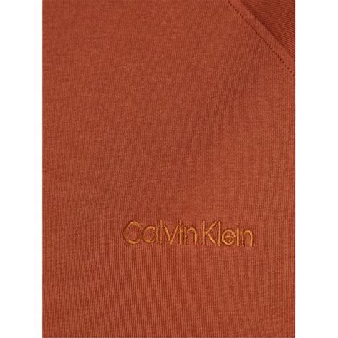 Calvin Klein Long Sleeve Curve Neck Sweater Women Gingerbread