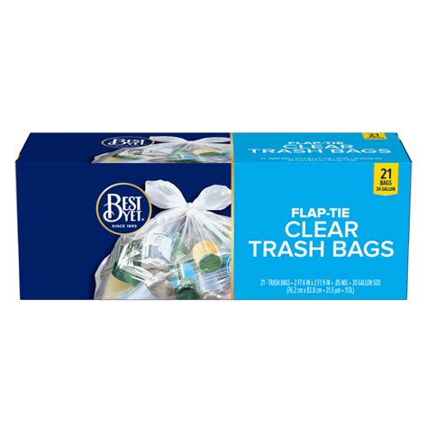 Trash Bag 30 Gallon Clear - Best Yet Brand