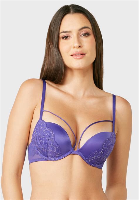 Buy La Senza Purple Strappy Lace Detail Bra For Women In Dubai Abu Dhabi