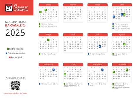 Calendario Laboral de Barakaldo 2025