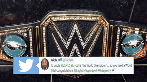 Wwe Gives Philadelphia Eagles Custom Belt To Celebrate Super Bowl Lii Victory Wwe News Sky