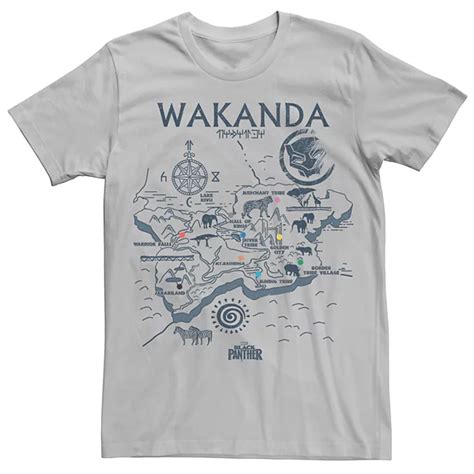 Men's Marvel Black Panther Wakanda Map Graphic Tee