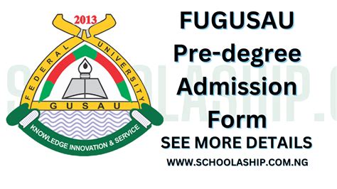 Fugusau Pre Degree Admission Form 2023 2024 Is Out