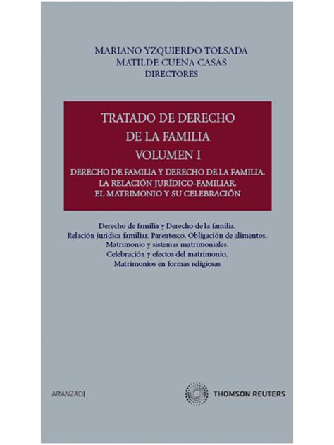 Tratado De Derecho De La Familia Volumen I Derecho De Familia Y