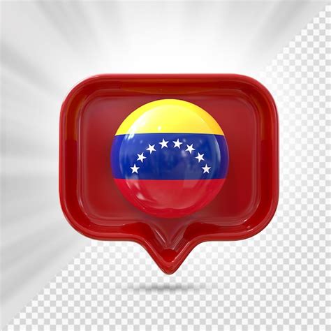 Icono De La Bandera De Venezuela Render 3d Archivo PSD Premium