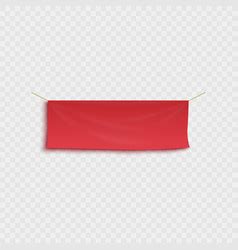 Red Textile Banner Template Royalty Free Vector Image