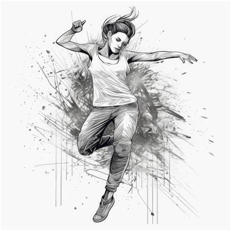 Premium Ai Image Dancer Vector Illustration For T Shirt Drawn In