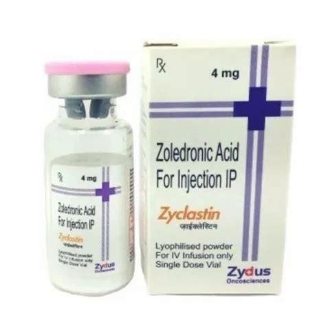 Zoldonat Zoledronic Acid 4mg Injection Packaging Type Box Packing