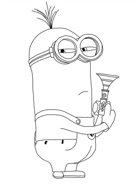 Despicable Me Character Kevin The Minion Coloring Page Netart