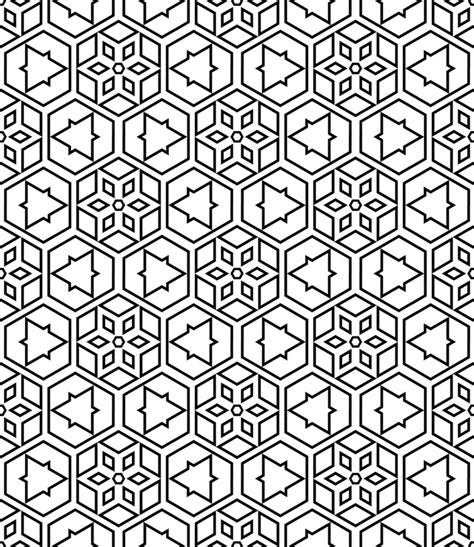 Geometric Shape Seamless Pattern Vector Art Illustration Background Line Fabric Geometrical