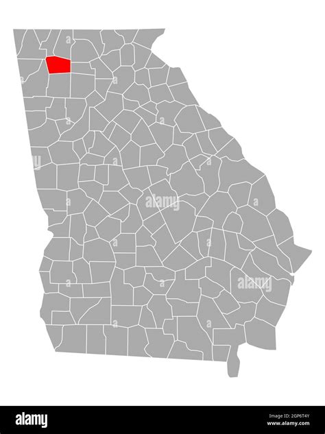 Map of Gordon in Georgia Stock Photo - Alamy