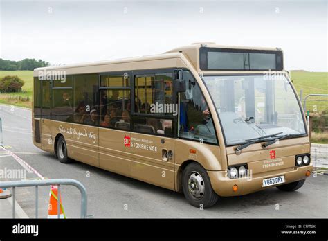 Stonehenge Shuttle Bus Coach To Ferry Tourists And Visitors From The