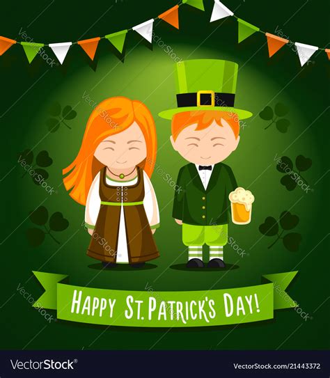 Happy Saint Patrick Day Poster Royalty Free Vector Image