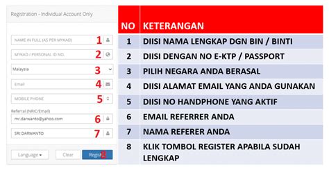 Cara Register Account Quantum Metal G C A