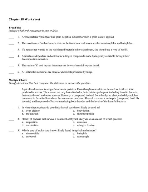 Worksheet On Viruses And Bacteria Printable Calendars At A Glance