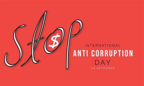 International Anti Corruption Day Background Banner Card Poster