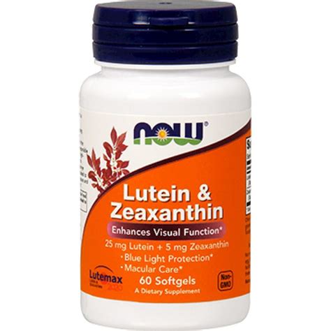 NOW Lutein & Zeaxanthin 60 softgels 3064 NS | eBay