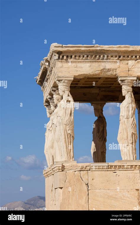 Erectheion Templo De Atenea Polias En La Acr Polis De Atenas Grecia