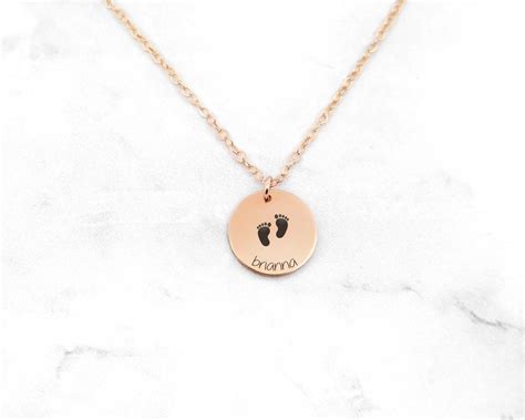 New Baby Necklace Baby Name Necklace Necklace for New Mom - Etsy