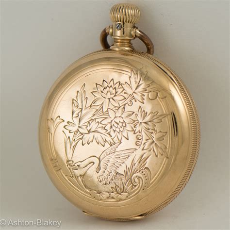 Waltham Ladys 14k Gold Pocket Watch Ashton Blakey Vintage Watches