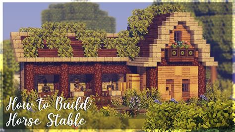 【minecraft】 How To Build A Horse Stable 🌾🐴 Youtube