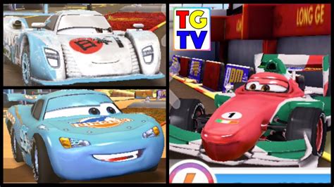 Disney Cars Lightning Mcqueen Vs Francesco Cars Fast As Lightning Youtube