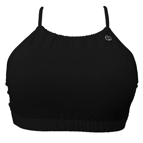 Top De Biquíni Cropped Preto Liso Bendito Farol Moda Praia