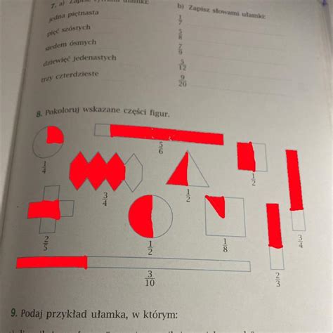 8 Pokoloruj Wskazane Czesci Figur Brainly Pl