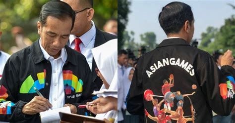 Viral Jaket Asian Games Presiden Jokowi Begini Penampakan Detailnya