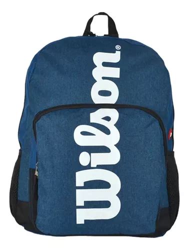 Mochila Urbana Wilson Porta Notebook Deportes Gym Reforzada Color Azul