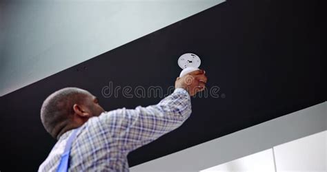 Smoke Fire Alarm Detector Install Stock Photo - Image of rescue, alarm ...