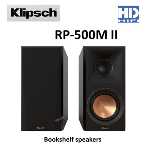 Klipsch RP 500M II Bookshelf Speakers Ebony Hd Hifi