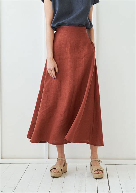 Linen Skirts From Sweeping Maxi S To Playful Mini S